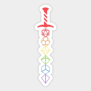 Rainbow Dice Sword of the Blood Hunter Sticker